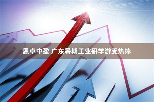 恩卓中盈 广东暑期工业研学游受热捧